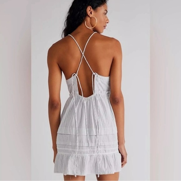 NWT FREE PEOPLE DESERT DAYS STRIPED MINI
DRESS, SMALL - Picture 2 of 4